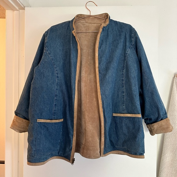 Reversible suede denim jacket - Picture 1 of 1